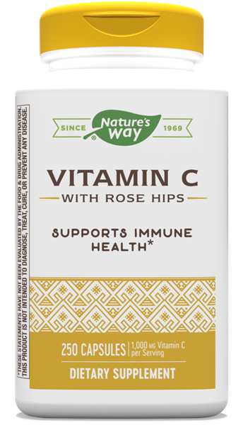 Vitamin C 500 Rose Hips 250 Caps Natures Way