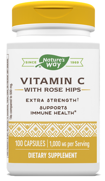 Vitamin C 1000 Rose Hips 100 Caps Natures Way